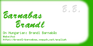 barnabas brandl business card